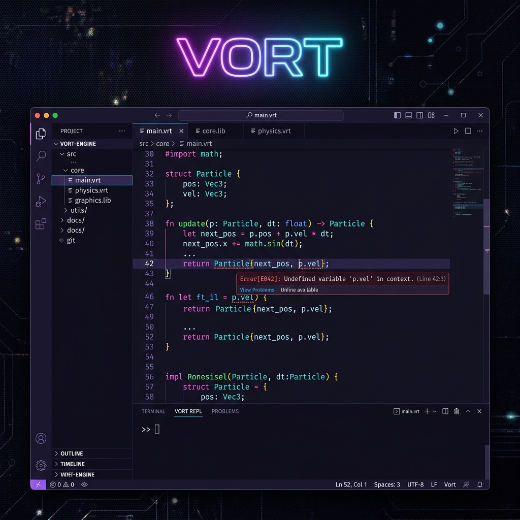 Vort VS Code LSP 语法高亮与检查集成演示